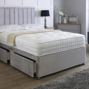 Apollo Chenille Divan Bed with Headboard and Drawers Storage
