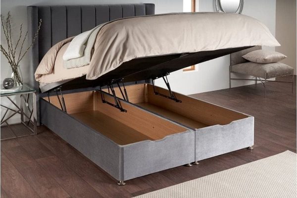 wingback ottoman bed